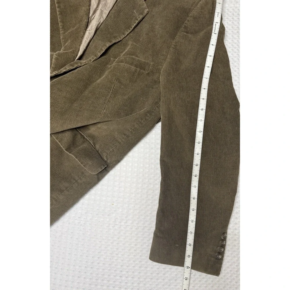 VTG Y2K Chaps Ralph Lauren Corduroy Blazer Men 44R Olive Green Academia Preppy